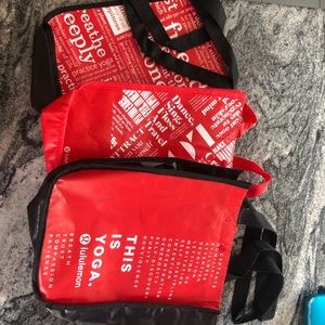 Lot of 3 Lululemon small bags - new